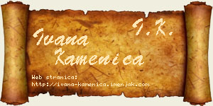 Ivana Kamenica vizit kartica